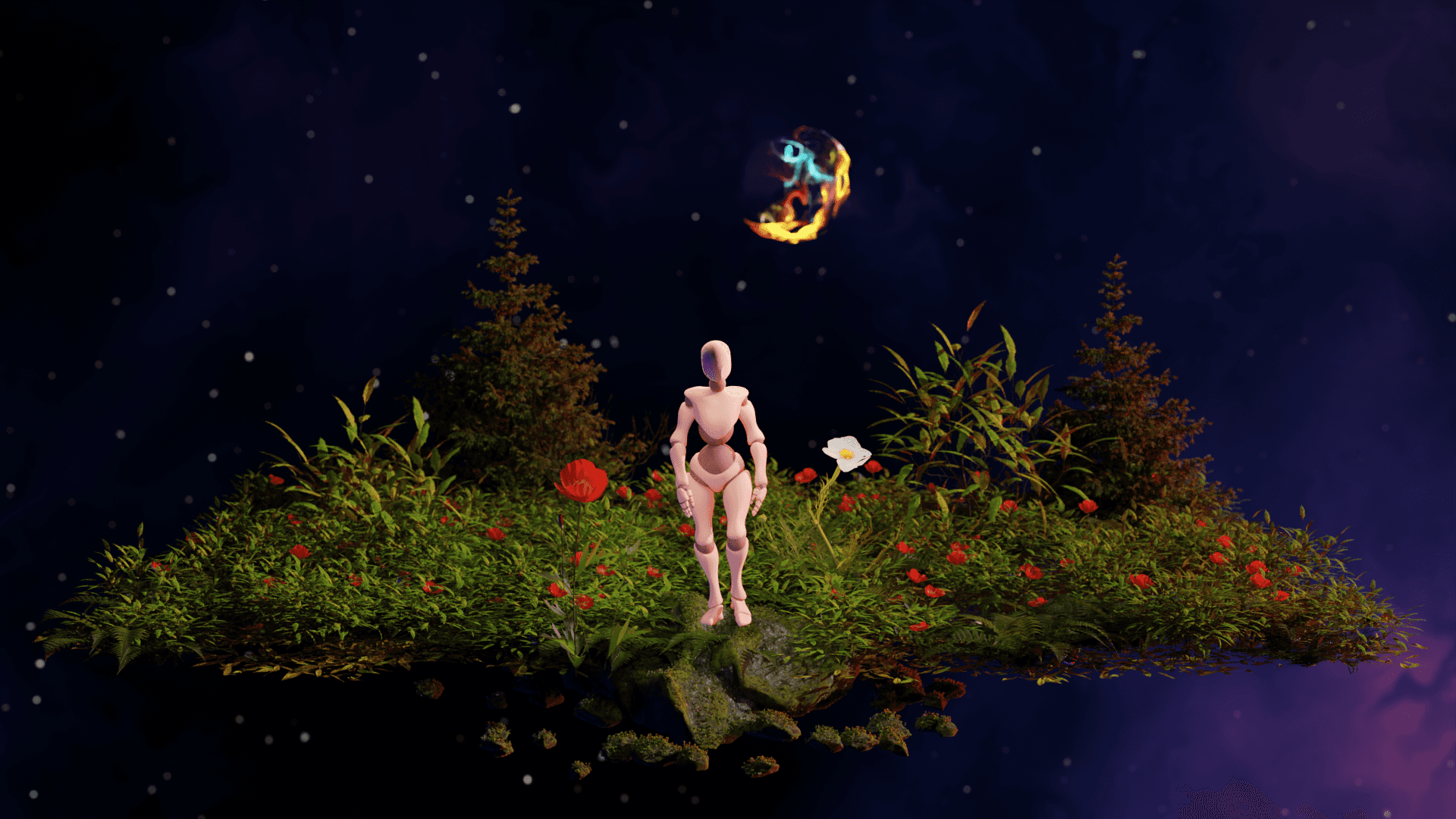 Scattered Foliage in Space